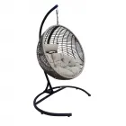 SUNFUN Függőfotel (103,5x67cm) Dekoratív kerti függőfotel fonott dizájn stabil acél és alu vázszerkezet párnával max. terhelhetőség: 120 kg