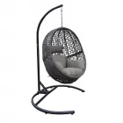 SUNFUN - függőfotel (95x70cm) Dekoratív dizájn stabil szerkezet párnával max. terhelhetőség: 120 kg