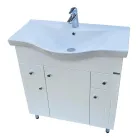 Saneco 80-as mosdóhely albatros kerámiamosdóval bútor mérete: 80x47x88 cm mosdó mérete: 80x47x5 cm krómozott fémfogantyúk szint