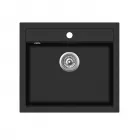 Evido quadro 6 gránit mosogatótálca  60 cm-es szekrényméret 565 x 510 / 200 mm méret felülről beépíthető kivitel 1 csaplyuk, 4 k