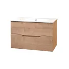 Alsóelem kerámiamosdóval bútor mérete: 81 x 46 x 53 cm mosdó mérete: 81 x 53 x 14 cm két fiókos kivitel fali rögzítés elősze