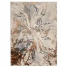 Ella szőnyeg bézs-szürke modern mintával méret: 160 cm x 230 cm, közepes terekbe ideális 1800 g/m2 összsúly, tartós kivitel 9,8 mm