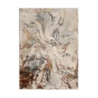 Bézs-szürke ella szőnyeg modern mintával méret: 80 cm x 150 cm, közepes terekbe ideális 1800 g/m2 összsúly, tartós kivitel 9,8 mm 
