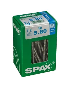Spax t-star plus süllyesztett fejű csavar rozsdamentes acélból készült 5 × 80 mm-es méret t-star plus meghajtás 50 darabos kiszerel
