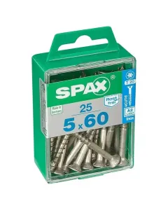 Spax t-star plus rozsdamentes facsavar 5 × 60 mm-es méret részmenetes kialakítás t-star plus hajtás és 4cut csúcs csomag tartalma: 2