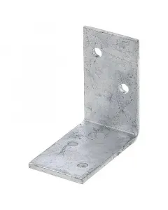 Stabilit sarokösszekötő lemez faanyagokhoz 70 × 70 × 40 mm-es méret 3,5 mm vastag acélból készült 4 db 7 mm-es furattal horganyzot