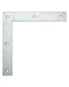 Stabilit sarokösszekötő lemez faanyagokhoz 200 × 200 × 30 mm-es méret horganyzott acélból készült 5 db süllyesztett furattal bel-