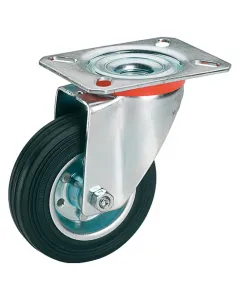 Anyaga: gumi, acéllemez teherbírás: max. 100 kg kerékátmérő: 125 mm lemezméret: 100 x 85 mm