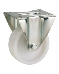 Anyaga: acéllemez, poliamid teherbírás: max. 220 kg kerékátmérő: 125 mm lemezméret: 100 x 85 mm