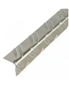 Kantoflex ezüst alumínium sarokprofil 200 cm hosszúságú kialakítás 2,35 × 2,35 cm méret 1,5 mm vastag alumínium bordázott felüle
