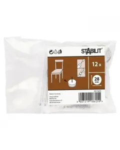 Stabilit bútorcsúsztató fa bútorlábakhoz Átmérő: 28 mm filc csúszófelülettel szöggel rögzíthető 12 db/csomag