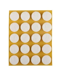 Stabilit filckorong 17 mm átmérővel szín: fehér filc csúszófelülettel Öntapadó kivitel 2 db ív/csomag