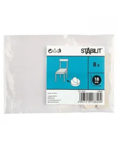 Stabilit bútorcsúsztató textil padlóburkolatokhoz 18 mm átmérőjű, kerek kialakítás szürke műanyag kivitel Öntapadós, zajcsilla