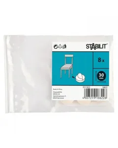 Stabilit bútorcsúsztató textil padlóburkolatokhoz 30 mm átmérőjű, kerek kialakítás Öntapadós rögzítés zajcsillapító filcbet