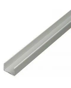 U-profil anyagok burkolására és takarására méret: 1000 x 8,9 x 10 mm eloxált alumíniumból  beltéri és kültéri használatra