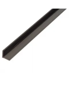 Fekete pvc sarokprofil élek és sarkok takarásához méret: 1000 × 10 × 10 mm lágyítószermentes pvc-u anyagból l alakú, azonos szá