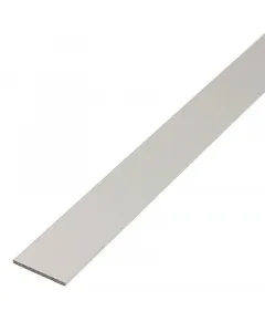 Lapos alumínium profil 50 mm szélességgel burkolatok és bútorelemek kialakításához 1000 mm hosszú, 3 mm vastag kivitel eloxált, ez