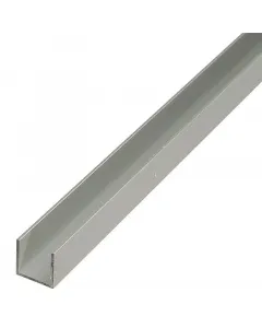 Alumínium u-profil burkolatok széleinek takarásához 1000 mm hosszú, 10 × 10 mm-es idom ezüstszínű, eloxált felületkezelés 1,5 mm