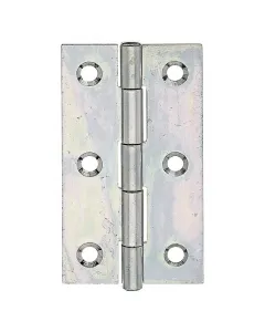 Zsanér horganyzott acélból szegecselt sárgaréz csappal keskeny, hengerelt kialakítás 80 x 41 mm-es termékméret ezüst színű kivit