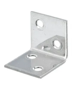 V2a rozsdamentes acél szegletvas 2 mm-es anyagvastagság beltéri és kültéri szereléshez 30 x 30 x 30 mm-es termékméret 4 darab, Ø5