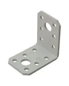 Fehér szegletvas faelemekhez acélból készült, műanyag bevonattal mérete: 50 × 50 × 40 mm 12 darab, 5 mm-es furattal 2,5 mm-es anya