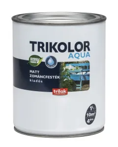 A trilak márkájú zománcfesték matt fekete árnyalatban ideális esztétikus felületekhezbeltéren és kültéren egyaránt alkalmazhat