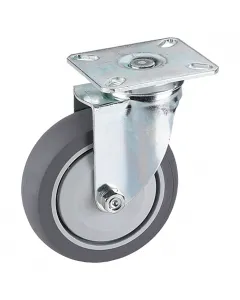 Anyaga: műanyag, acéllemez, tpe tpe-bevonat: nem hagy nyomot teherbírás: max. 50 kg kerékátmérő: 75 mm lemezméret: 60 x 60 mm