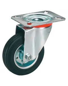 Anyaga: gumi, acéllemez teherbírás: max. 50 kg kerékátmérő: 80 mm lemezméret: 100 x 85 mm