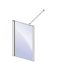 A camargue zuhanyfal 75 x 150,5 cm-es kivitelben jól illik modern fürdőszobákba6 mm vastag, víztiszta biztonsági üvegből készült f