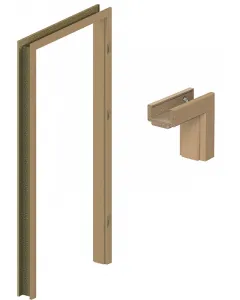 Beltéri ajtótok 100 x 210 cm-es falnyílásba 60 mm-es takaróléccel 9,5-11,5 cm-es falvastagsághoz cpl hq 0,2 dekorfólia  fehér di�