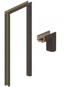 Állítható ajtótok 60 mm-es takaróléccel 12-14 cm-es falvastagsághoz 100 x 210 cm-es falnyílásba sötét tölgy balos kivitel
