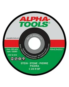 Alpha tools c 24r-bf - kővágó korong (115mm, 10db)