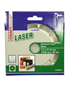 Craftomat laser - lézerhegesztett gyémánt vágókorong (115mm)