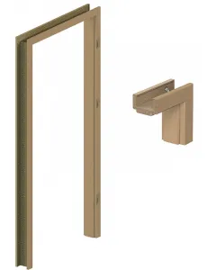 Porta system cpl - beltéri ajtótok 100x210 (fehér dió-jobb)