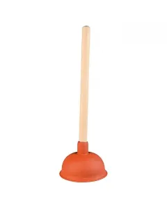 Wc-pumpa gumi haranggal és fa nyéllel 115 mm átmérőjű gumi rész  megbízható megoldás  használható mosdók, kádak és mosogat�