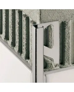 SchlÜter-systems acél élvédő 10 x 2500 mm mérettel anyaga: acél, színe: natúr fugakamrával masszív és ellenálló prémium él
