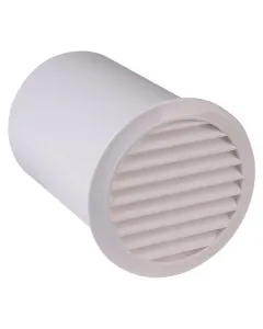 Air-circle - fali szellőző csatlakozócsonkkal (Ø100mm, fehér)