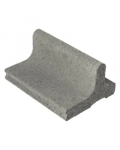 Anyagában színezett beton 12 cm magas szürke színű egyenes kapcsolódás anyagszükséglet: 4 db/fm