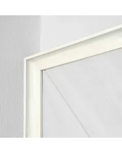 Logoclic homorúléc körtefa fehér színben 260 cm hosszúság 22 × 22 mm méret bevonatos mdf profil 1,2 kg nettó tömeg
