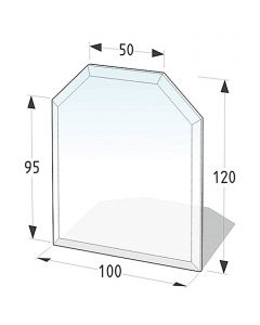 LIENBACHER - üveg kandallóalátét (100x120cm, hatszög)