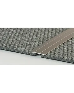 Logoclic burkolatváltó profil eloxált alumíniumból mérete: 100 x 3,8 x 0,25 cm színe: matt acél rögzítés módja: ragasztás azon
