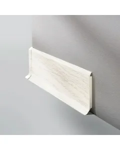 Logoclic hsl szegőléc fehér kőris színben mérete: 2500 x 60 x 14 mm masszív korhadásálló sokféle padlóburkolathoz alkalmas