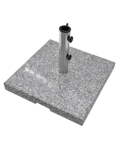 Gránit és rozsdamentes acél alapanyag 38-48 mm szárvastagságú napernyőkhöz mérete: 50 x 50 cm alakja: négyzet súly: 60 kg szín
