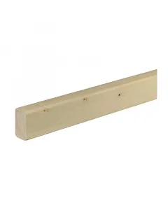 Lekerekített léc, 240 x 4,6 x 2,7 cm méretben tömör fenyőfából, kezeletlen faanyag könnyen megmunkálható és felületkezelhető 