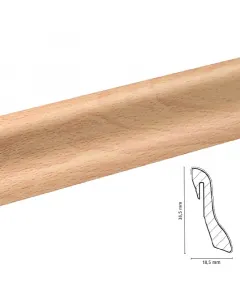 A profiles and more márkájú szegélyléc ideális választás laminált padlókhoz240 cm hossz, 38,5 mm magasság és 18,5 mm vastagság 