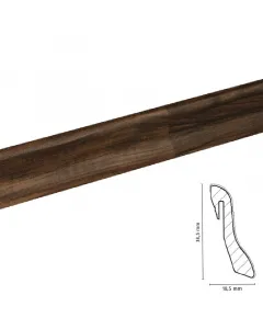 A profiles and more márka szegélylécével esztétikusan zárható a laminált padló és a fal találkozása2400 mm hosszúságú, 38,5 m