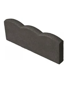 Anyagában színezett beton 4,5 cm vastag 18 cm magas antracitszínű fagyálló anyagszükséglet: 2 db/fm