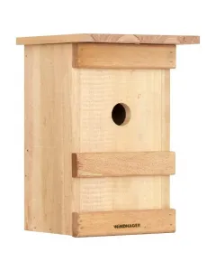 Madárodú birdy – biztonságos búvóhely kismadaraknak 17 × 17 × 24,5 cm-es méret impregnált, gyalult tömörfa kialakítás 28 mm �