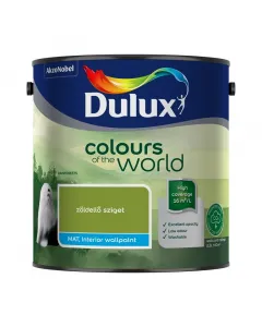 Dulux beltéri falfesték 2,5 literes kiszerelésben zöldellő sziget matt, zöld árnyalat kiváló fedőképesség és kiadósság gyors 