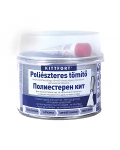 Kittfort profesionál poliészteres tömítő autókarosszéria és ipari felületek javítására finom, krémes állag a pontos felvitelh